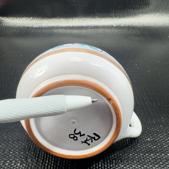 Hand Made Signed RSA Pottery Rifa Vietri Small Pitcher Creamer Hand Crafted VTG - Picture 7 of 11